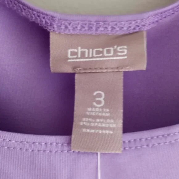'CHICO'S' Microfeel Tank Size 3 Lilac NWT - Picture 2 of 9